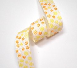 画像1: 黄色の濃淡小花模様