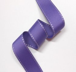 画像1: 紫色に白ステッチグログラン